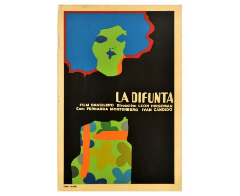 Original vintage movie poster for La Difunta / The Deceased / A Falecia, a 1965 Brazilian drama film directed by Leon Hirszma