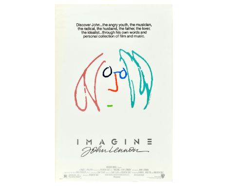Original vintage movie poster for Imagine John Lennon - Discover John... the angry youth, the musician, the radical, the husb