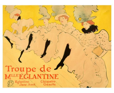 Vintage reproduction advertising poster for Troupe De Mlle Eglantine / Miss Eglantine's Troop by the French artist Henri de T