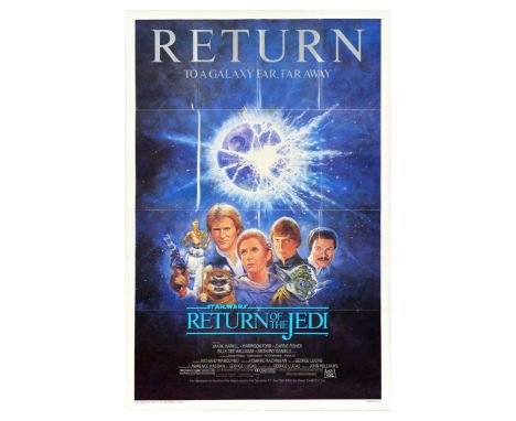 Original vintage movie poster for the re-release of classic film by George Lucas - Star Wars: Episode VI The Return of the Je