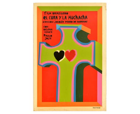 Original vintage movie poster for El Cura Y La Muchacha / The Priest and the Girl, a 1966 Brazilian drama film directed by Jo