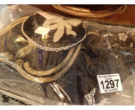 Three vintage evening bags and a communion head scarf 