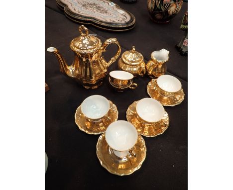 Bavarian gold ceramic tea set