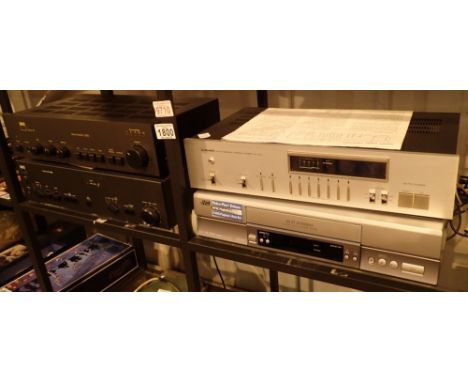 Hi-Fi system with two amps and VHS recorder  CONDITION REPORT: This item has been PAT tested. Please note that this simply me