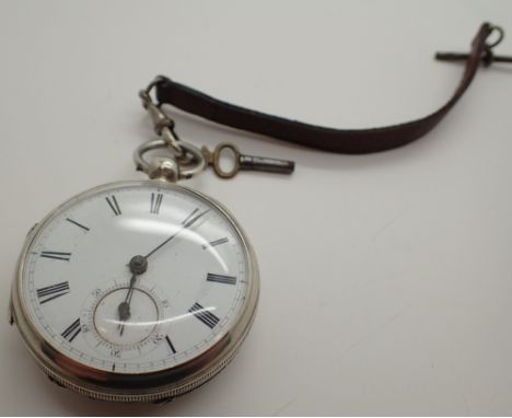 Hallmarked silver key wind pocket watch by F.L Bax of Bradford  CONDITION REPORT: This item is working at the time of lotting