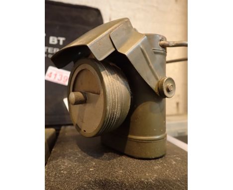 WWII bicycle / handheld lamp with protective shade 