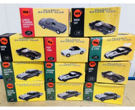 Classic Sports Cars 1/43 scale diecast car models all boxed