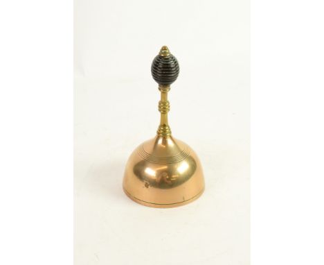 LATE NINETEENTH CENTURY BRONZE TABLE BELL, with knopped handle, 6 ¼” (15.9cm) high 