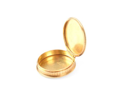 Vintage Tiffany & Co 18 Karat Yellow Gold Pill Box. Signed, stamped 18K. Inscribed "Rochinka". Rubbed otherwise good conditio