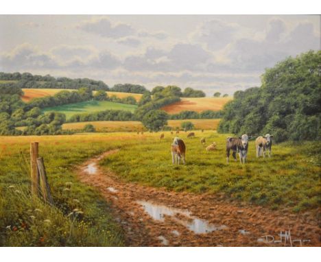 David Morgan, 1964 onwards, England, Near Selborne, oil on canvas, signed, 29 x 39cm 