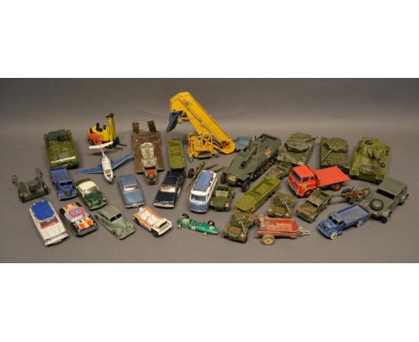 A Dinky Supertoys Elevator Loader, no 964, together with a collection of Dinky and other model cars and vehicles, playworn, t