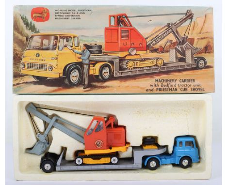 Corgi Major Toys Gift Set No 27 Bedford Machinery Carrier and Priestman Shovel, 1128 Priestman Luffing shovel and 1131 Bedfor