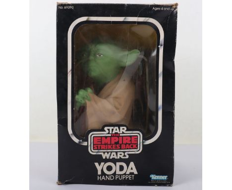 Kenner Star Wars The Empire Strikes Back Yoda Hand Puppet, No 69390 rubber hand puppet, circa 1980, in excellent original con