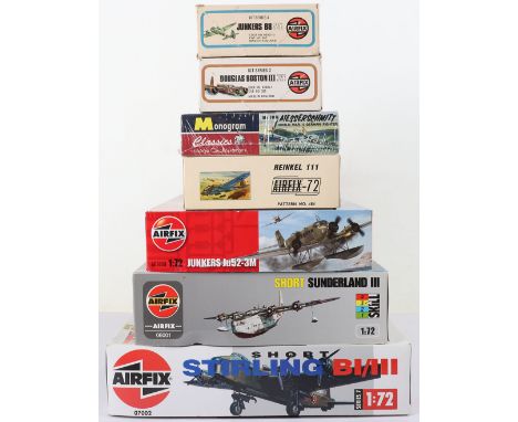 Quantity of Plastic Kits, Including: Monogram Classics, Me 109E Messerschmitt, Airfix 1:72 Scale Junkers Ju52-3M, A05008, Air