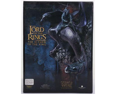 Sideshow Weta Collectables Lord of The Rings Fell Beast with Morgul Lord Witch-King, Exclusive Polystone statue (2069/3000), 