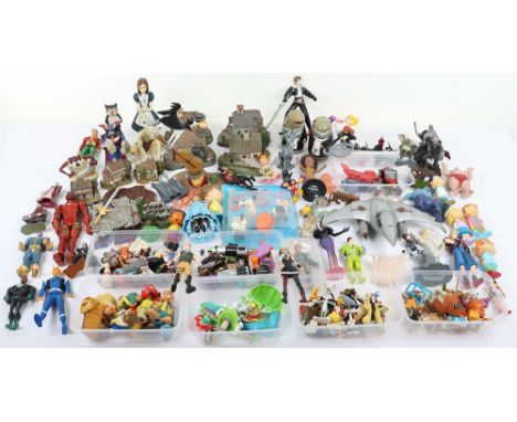 A Large Quantity of Disney,Star Wars, Marvel, Magic Roundabout, plus other figures  and Hawthorne houses  all in good unboxed
