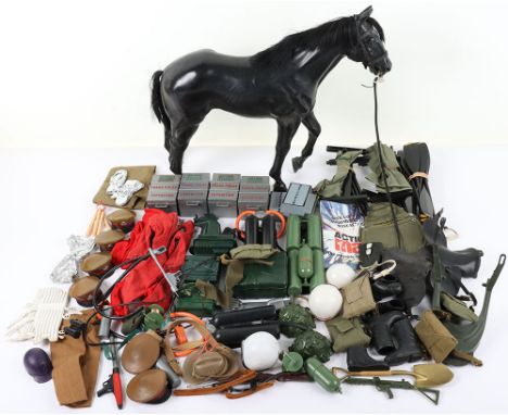 A Quantity of Palitoy vintage Action Man loose hats, clothing, horse and accessories, generally in good condition (A.Lot)