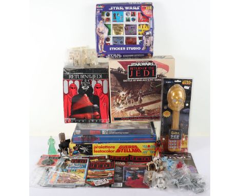 A Mixed Quantity of Star Wars Toys Models Games, including: ROTJ boxed Darth Vader Rolling Skates circa 1983, size 13J, Harbe