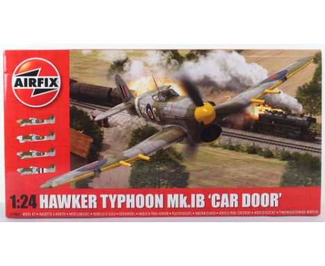 Airfix Boxed 1:24 Scale Hawker Typhoon, Mk.IB ‘Car Door’, A19003, Mint Condition, slight wear  on box.