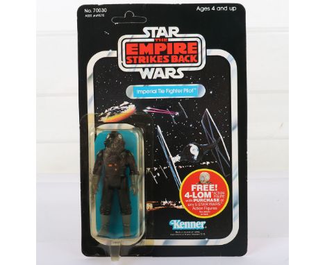 Kenner Star Wars The Empire Strikes Back Imperial Tie Fighter Vintage Original Carded Figure, 3 ¾ inches mint, with a mint fa