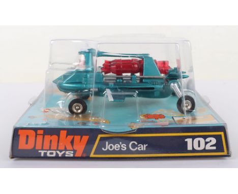 Dinky Toys 102 Bubble Packed Joe 90 ‘Joes Car’ scarce red twin aero turbine engines,  automatic opening wings and extending t