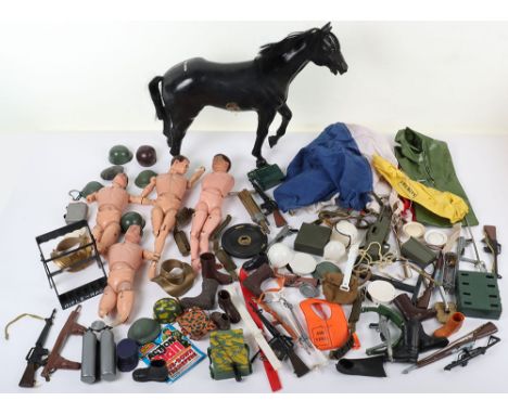 A Large Quantity of Palitoy vintage Action Man loose clothing, dolls and accessories, generally in fair to  good condition (A