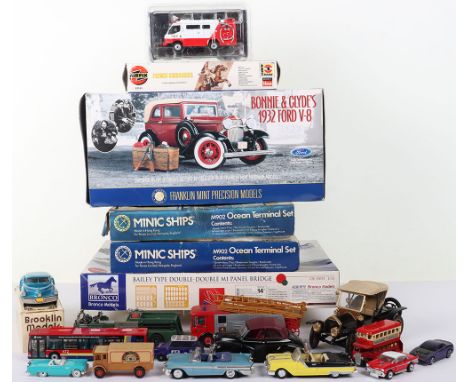 Quantity of Collectable Models, Including: Franklin mint precision Models, Bonnie &amp; Clyde’s 1932 Ford V-8, 2 x Hornby Mim