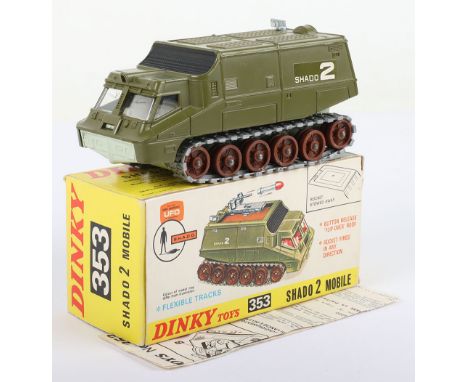 Dinky Toys 2nd version 353 Shado 2 Mobile from Gerry Anderson’s  UFO Tv programme S.H.A.D.O. green body/ panelled roof, light