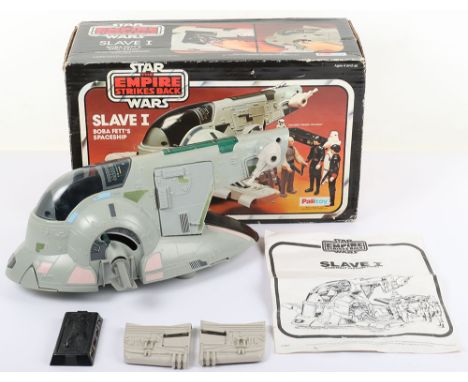 Palitoy Vintage Boxed Star Wars The Empire Strikes Back Slave I Boba Fett’s Spaceship, complete with tinted canopy, cargo ram