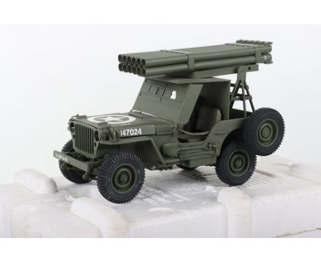 Danbury Mint Rocket Launcher Jeep 1:16 Scale Diecast Model Replica, authentically replicated from over 200 precision parts!, 