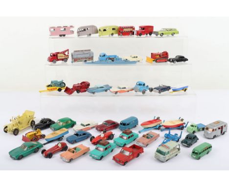 A Quantity of Loose Matchbox Lesney regular Wheels, including: 5a London Bus, 13c Thames Trader wreck truck, grey plastic whe