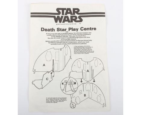 Scarce Star Wars Palitoy L50 Death Star Play Centre Leaflet, in very good original folded condition.