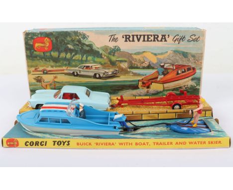 Corgi Toys The ‘Riviera’ Gift Set 31, Buick Riviera, pale  blue body, red interior, spoked wheel hubs, in near mint original 