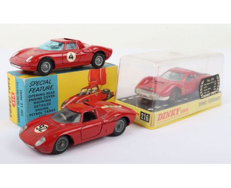 Corgi Toys 314 Ferrari ‘Berlinetta’ 250 Le Mans, red body, yellow stripe no ‘4’ spoked wheels, in near mint original conditio