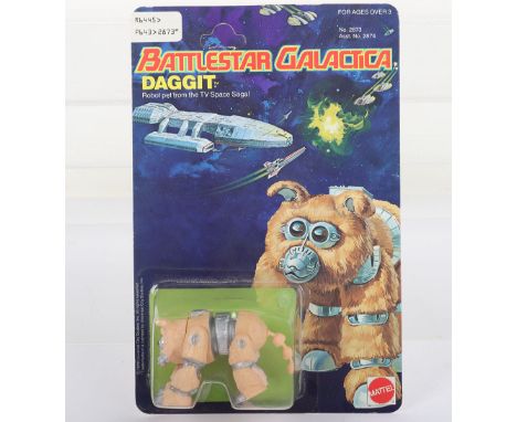 Battlestar Galactica Mattel Daggit Robot pet from the Tv space saga! Original Carded Figure, mint, sealed bubble is excellent