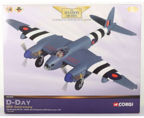 Corgi Boxed Aviation Archive 1:32 scale AA34602 D-Day 60Th Anniversary DH Mosquito PR XVI-NS502, No.544 Squadron RAF Benson J