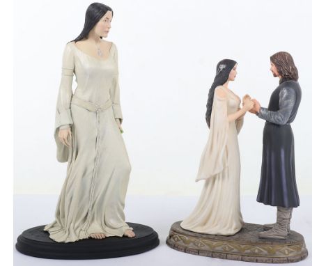 Lord of the Rings Collectables  Noble Collection Statue Aragorn and Arwen, excellent condition missing box, Arwen Evenstar 1/