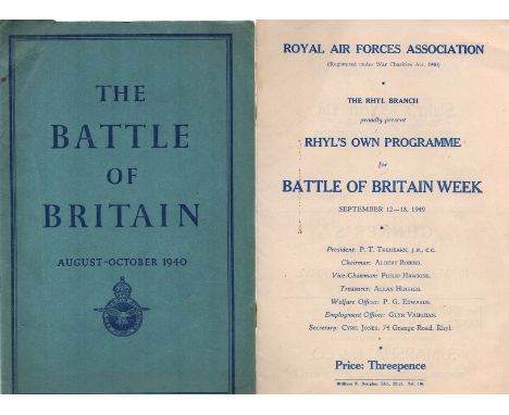 RAF Collection. The Battle Of Britain August-October 1940 First Edition Paperback small book, Printed by His Majestys Station