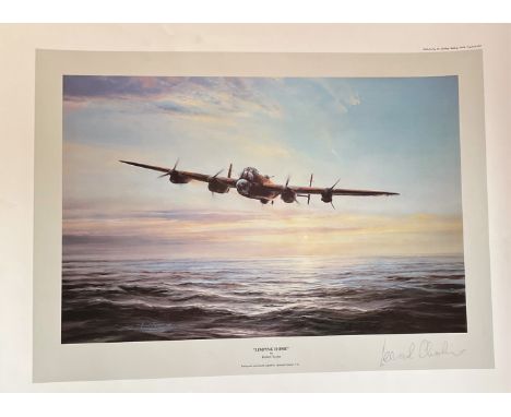 Leonard Cheshire VC Signed Robert Taylor Print. Titled "Limping Home". 24x20 in size.  Good condition. All autographs come wi