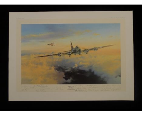 B2 Rare Robert Taylor "Helping Hand" signed by an impressive 16 famous Luftwaffe, USAAF, RAF and RCAF WW2 Aces and veterans. 