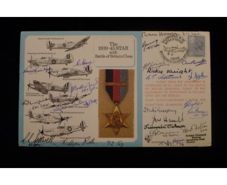 B18 RARE "Battle of Britain Special Cover No. 2" for the Rosette in the Awards Series bearing the signatures of 21 Battle of 
