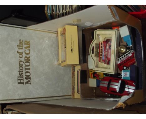 Various collectable model cars together with a related folder