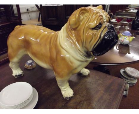 Very Large Ceramic Bulldog 