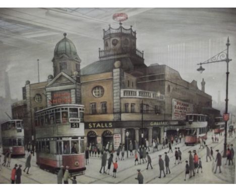Framed print, after Arthur Delaney 'The Ardwick Empire', signed lower right to the border in pencil Arthur Delaney, good stro