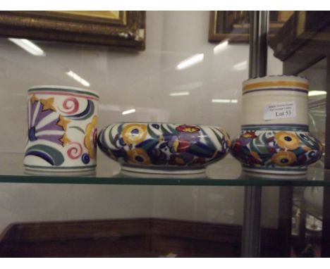3 pieces of Poole pottery 