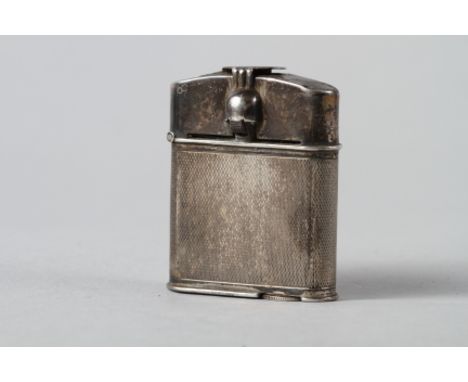 "The Beney Lighter", an engine turned silver petroleum cigarette lighter