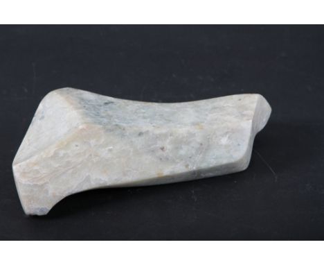 A carved jade "wrist rest", 10" long