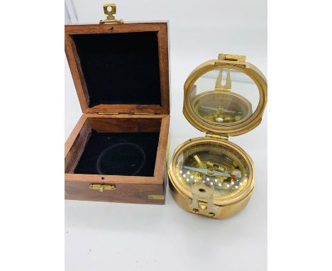 A Stanley of London boxed marching compass.