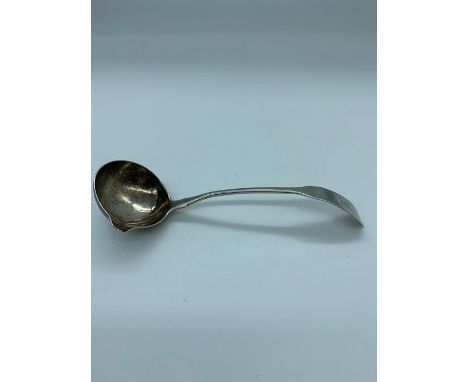 A 1770 silver ladle hallmarked Dublin 1770 Makers Mark SN