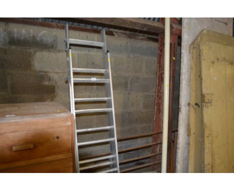An aluminium loft ladder